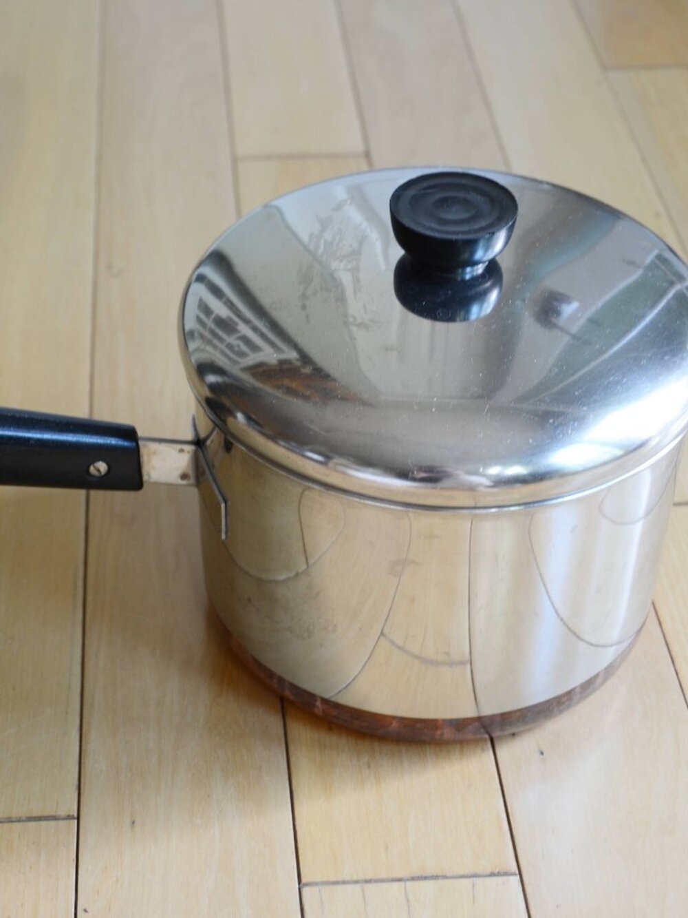 3 Qt Revere Ware Copper Bottom Pot With Lid